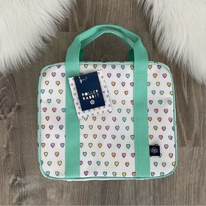 💛💚 Roller Rabbit x Target Disco Hearts Wave Hanging Toiletry Bag White/Teal